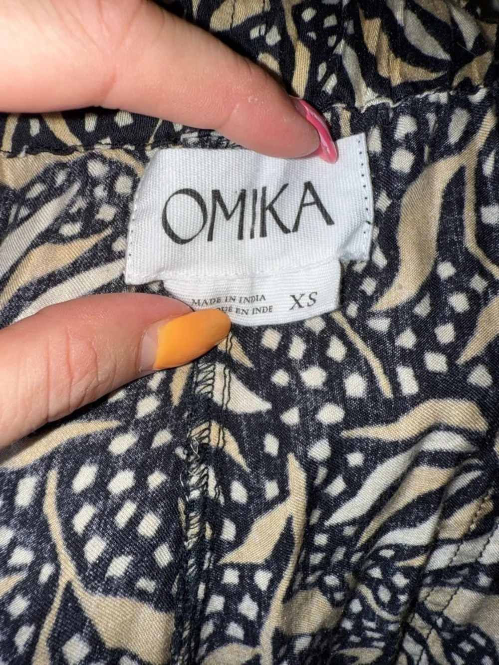 Omika Boho Print Ruffle Shorts XS Tie Waist Festival‎ Coastal Chic